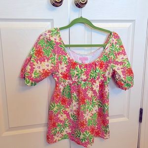 LILY PULITZER Peasant Top, size 4